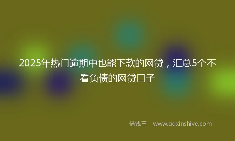 2025年热门逾期中也能下款的网贷，汇总5个不看负债的网贷口子