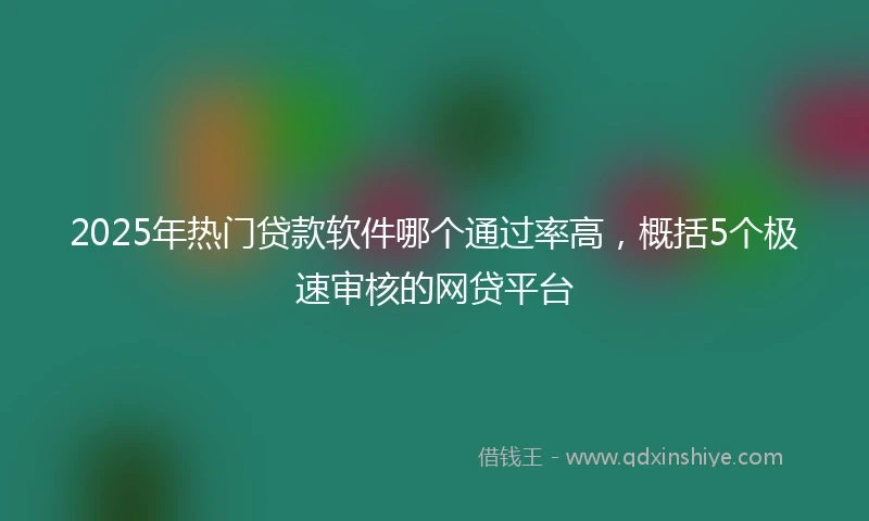 2025年热门贷款软件哪个通过率高,概括5个极速审核的网贷平台
