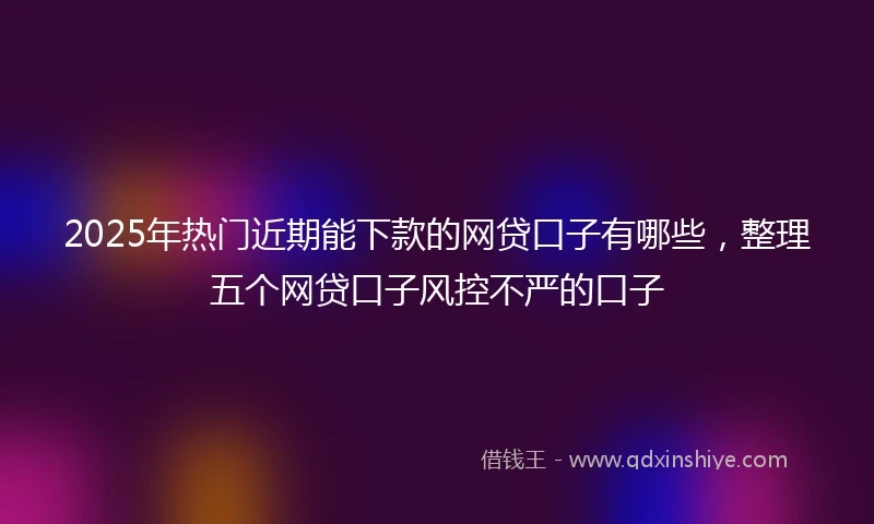 2025年热门近期能下款的网贷口子有哪些，整理五个网贷口子风控不严的口子
