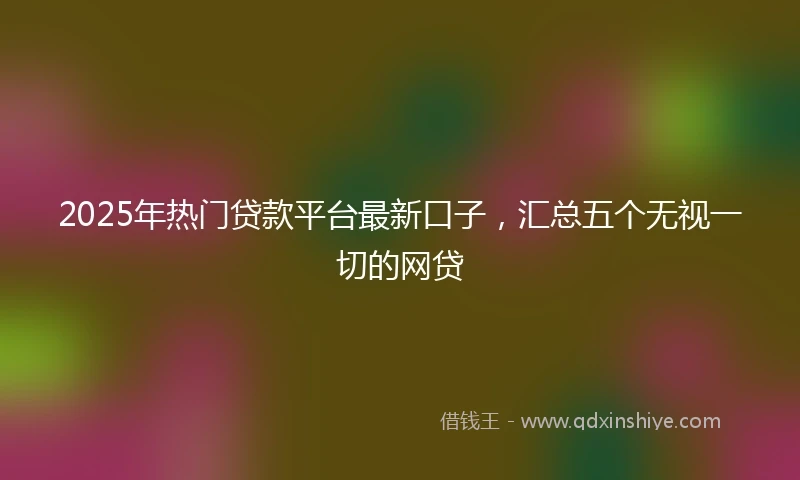 2025年热门贷款平台最新口子,汇总五个无视一切的网贷