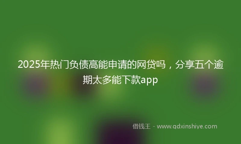2025年热门负债高能申请的网贷吗，分享五个逾期太多能下款app