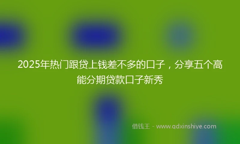 2025年热门跟贷上钱差不多的口子，分享五个高能分期贷款口子新秀