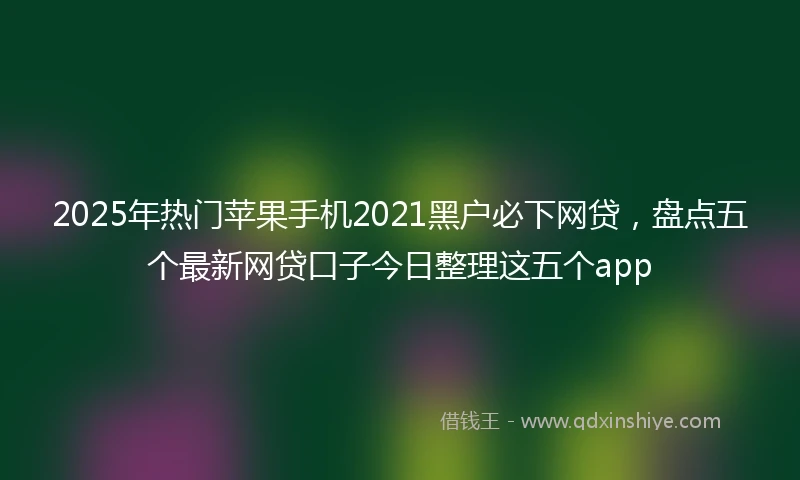 2025年热门苹果手机2021黑户必下网贷，盘点五个最新网贷口子今日整理这五个app