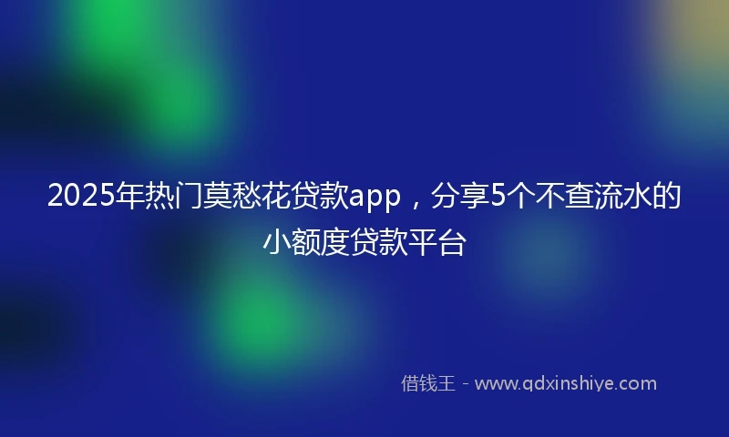 2025年热门莫愁花贷款app，分享5个不查流水的小额度贷款平台