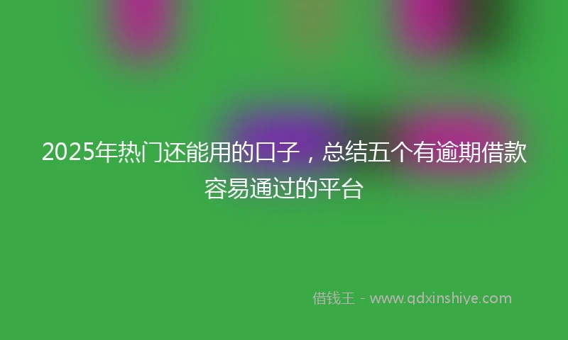 2025年热门还能用的口子，总结五个有逾期借款容易通过的平台