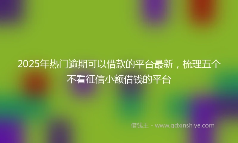 2025年热门逾期可以借款的平台最新，梳理五个不看征信小额借钱的平台