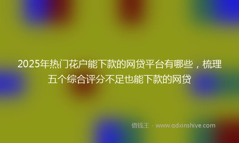 2025年热门花户能下款的网贷平台有哪些，梳理五个综合评分不足也能下款的网贷