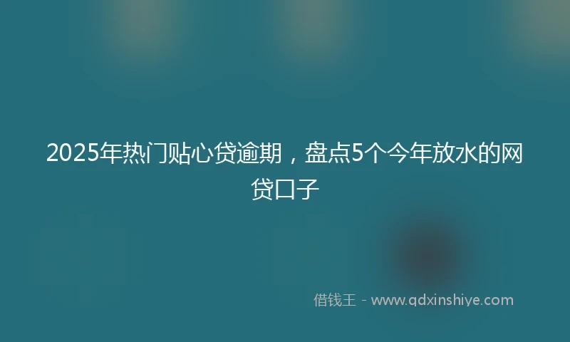 2025年热门贴心贷逾期，盘点5个今年放水的网贷口子
