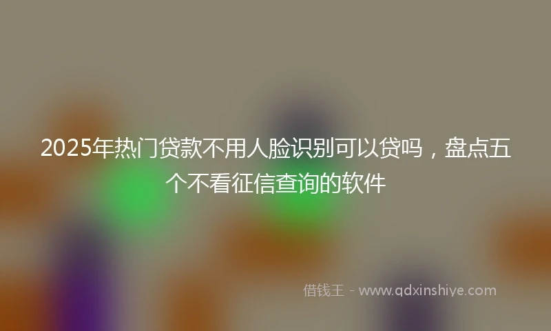 2025年热门贷款不用人脸识别可以贷吗，盘点五个不看征信查询的软件