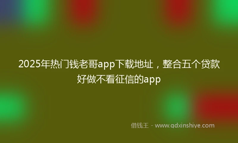 2025年热门钱老哥app下载地址，整合五个贷款好做不看征信的app