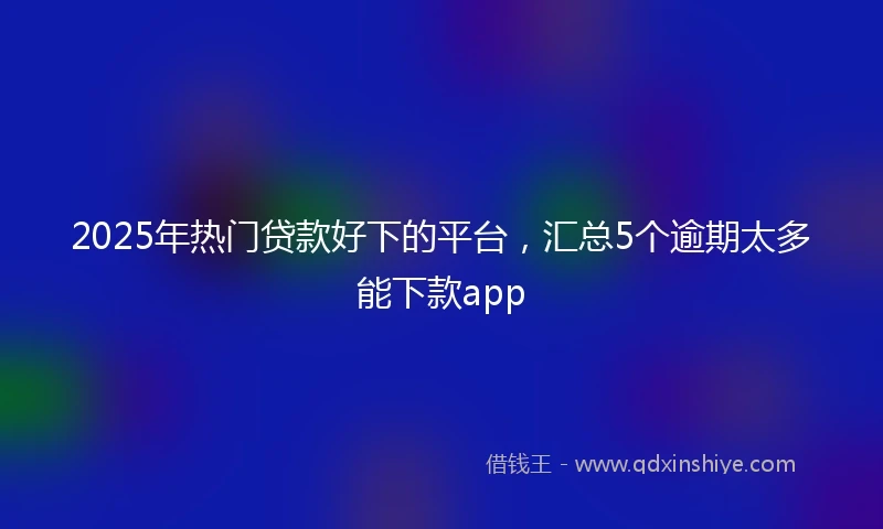 2025年热门贷款好下的平台，汇总5个逾期太多能下款app