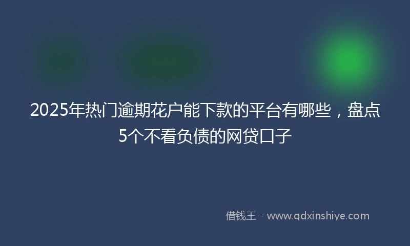 2025年热门逾期花户能下款的平台有哪些，盘点5个不看负债的网贷口子