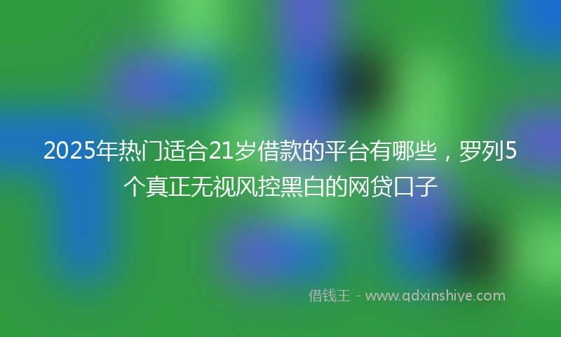 2025年热门适合21岁借款的平台有哪些，罗列5个真正无视风控黑白的网贷口子