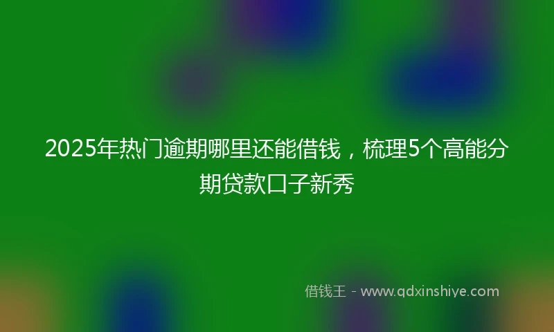 2025年热门逾期哪里还能借钱，梳理5个高能分期贷款口子新秀