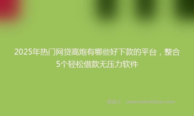 2025年热门网贷高炮有哪些好下款的平台，整合5个轻松借款无压力软件