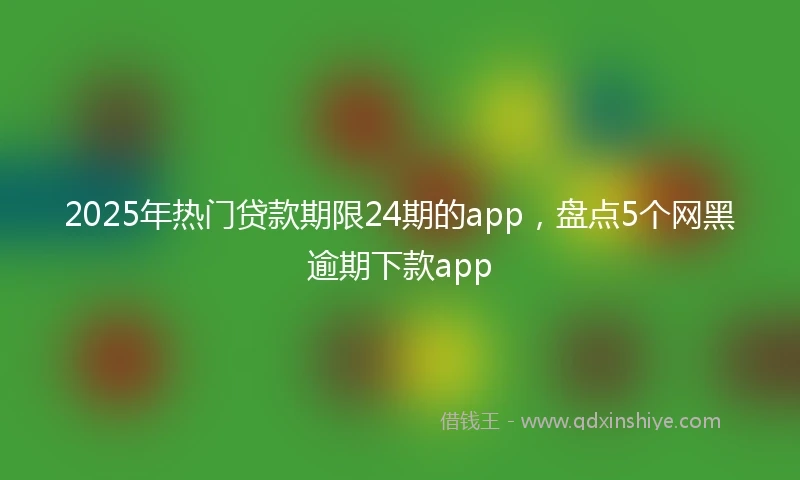2025年热门贷款期限24期的app，盘点5个网黑逾期下款app