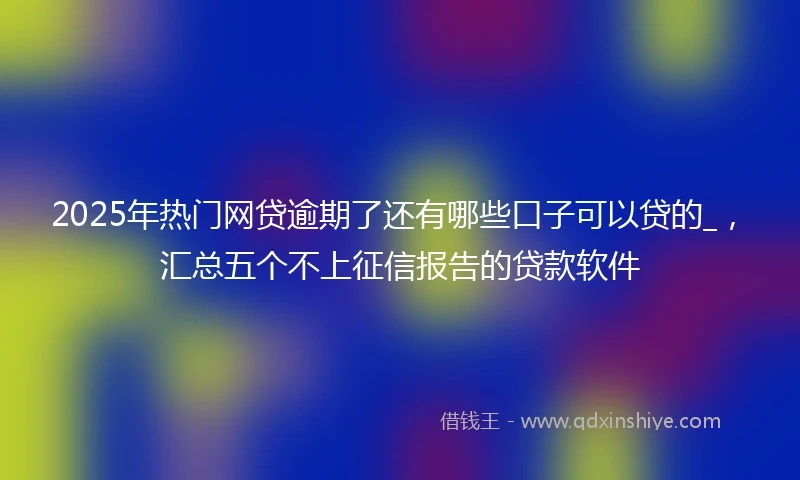 2025年热门网贷逾期了还有哪些口子可以贷的_，汇总五个不上征信报告的贷款软件