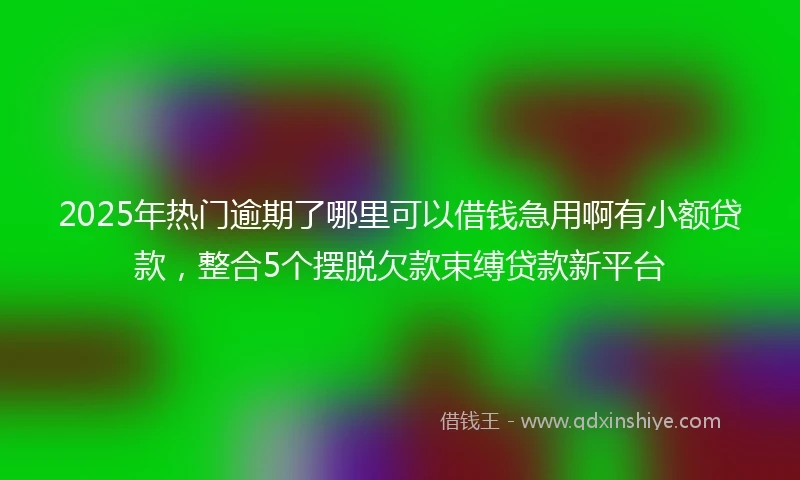 2025年热门逾期了哪里可以借钱急用啊有小额贷款，整合5个摆脱欠款束缚贷款新平台