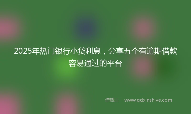 2025年热门银行小贷利息，分享五个有逾期借款容易通过的平台