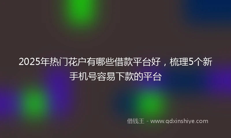 2025年热门花户有哪些借款平台好，梳理5个新手机号容易下款的平台