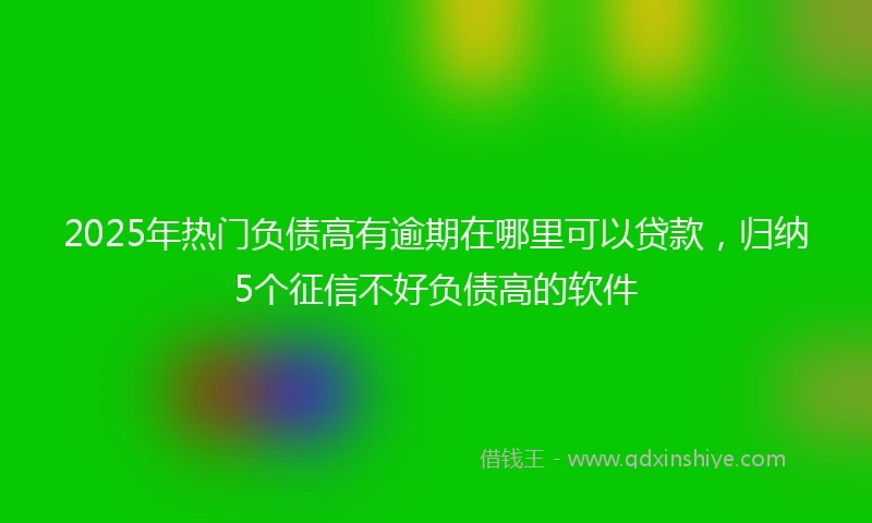2025年热门负债高有逾期在哪里可以贷款，归纳5个征信不好负债高的软件