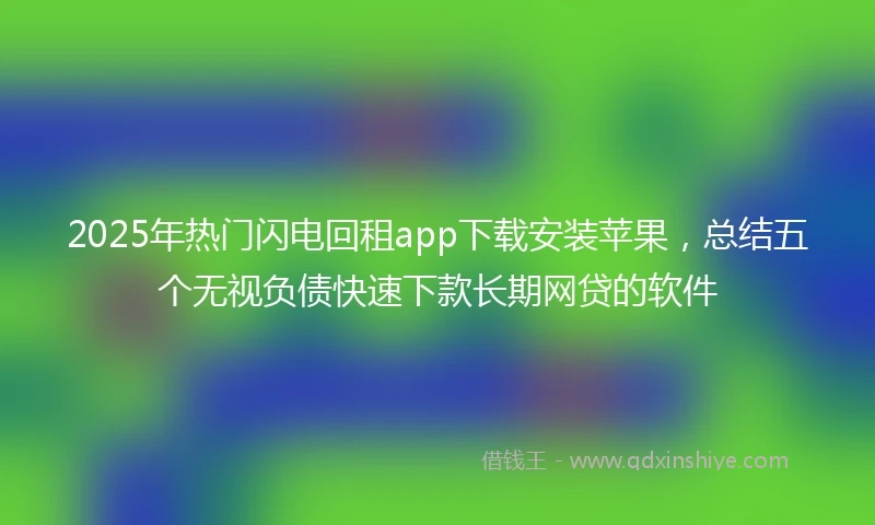2025年热门闪电回租app下载安装苹果，总结五个无视负债快速下款长期网贷的软件