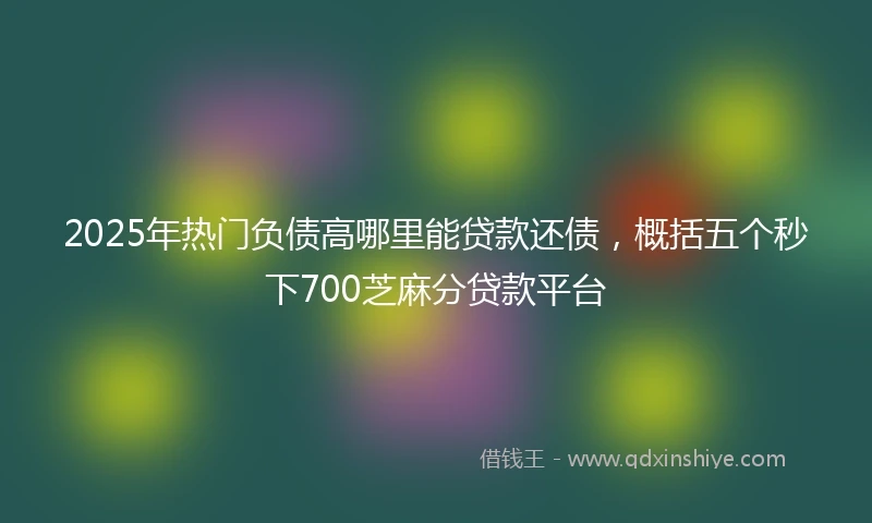 2025年热门负债高哪里能贷款还债，概括五个秒下700芝麻分贷款平台