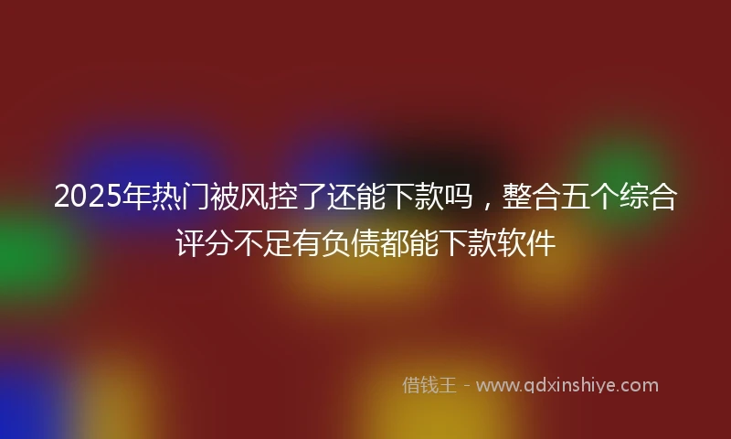 2025年热门被风控了还能下款吗，整合五个综合评分不足有负债都能下款软件