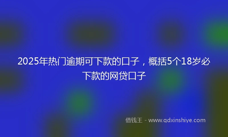 2025年热门逾期可下款的口子，概括5个18岁必下款的网贷口子