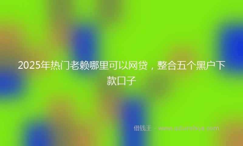 2025年热门老赖哪里可以网贷，整合五个黑户下款口子