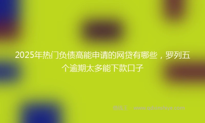 2025年热门负债高能申请的网贷有哪些,罗列五个逾期太多能下款口子
