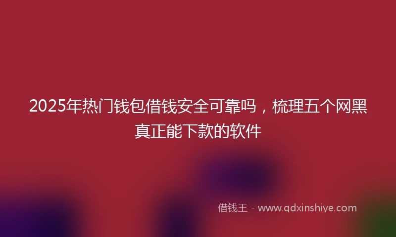 2025年热门钱包借钱安全可靠吗，梳理五个网黑真正能下款的软件