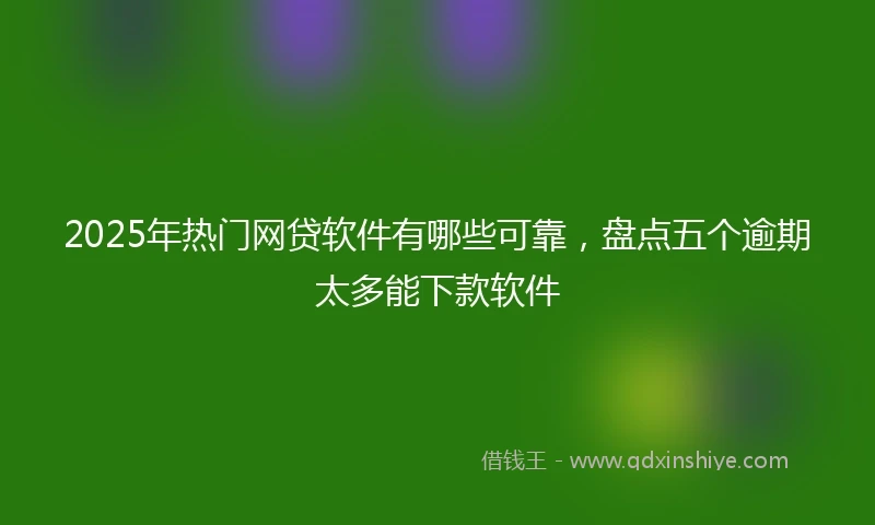 2025年热门网贷软件有哪些可靠，盘点五个逾期太多能下款软件