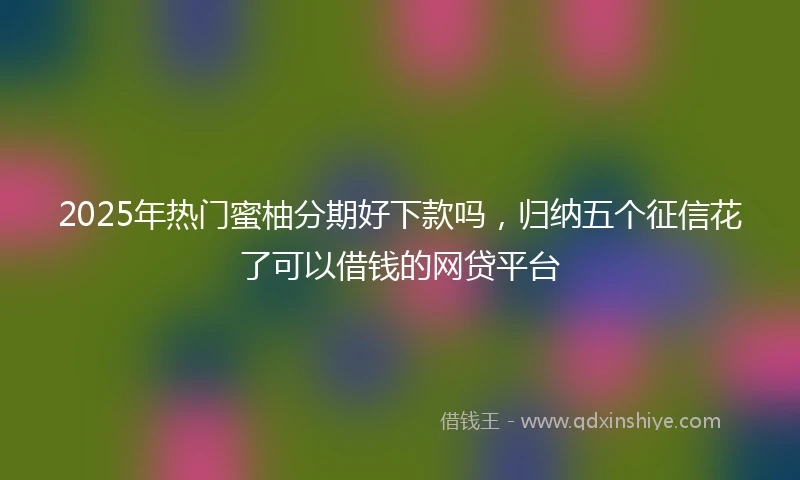 2025年热门蜜柚分期好下款吗，归纳五个征信花了可以借钱的网贷平台