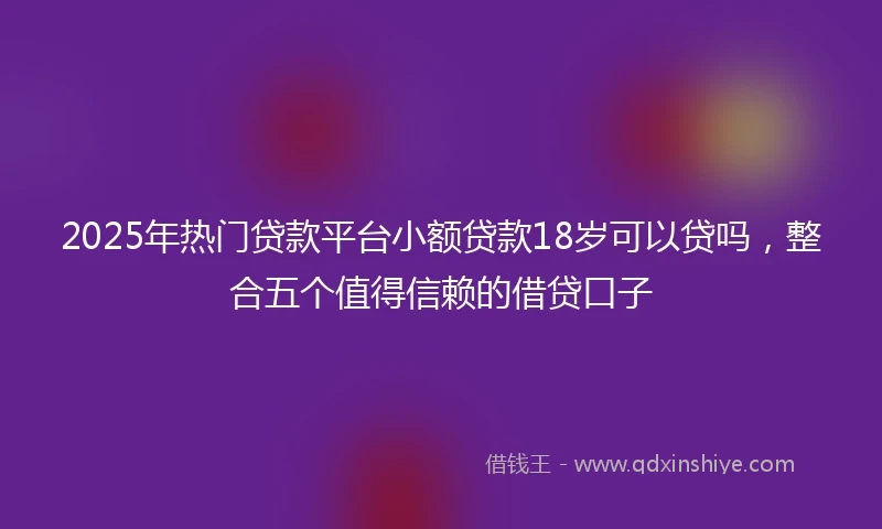 2025年热门贷款平台小额贷款18岁可以贷吗，整合五个值得信赖的借贷口子