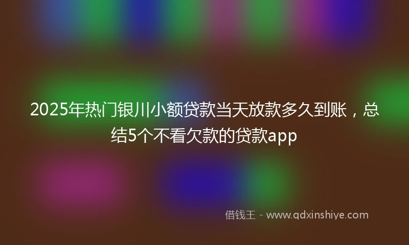 2025年热门银川小额贷款当天放款多久到账，总结5个不看欠款的贷款app