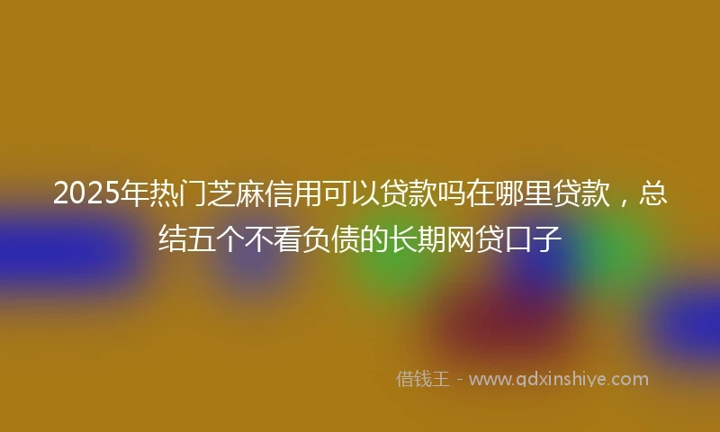 2025年热门芝麻信用可以贷款吗在哪里贷款，总结五个不看负债的长期网贷口子