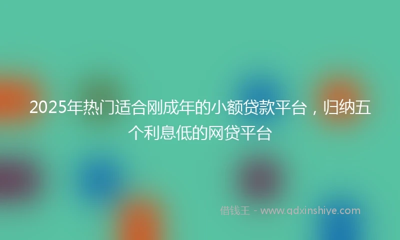 2025年热门适合刚成年的小额贷款平台，归纳五个利息低的网贷平台