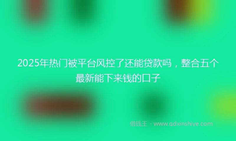 2025年热门被平台风控了还能贷款吗，整合五个最新能下来钱的口子