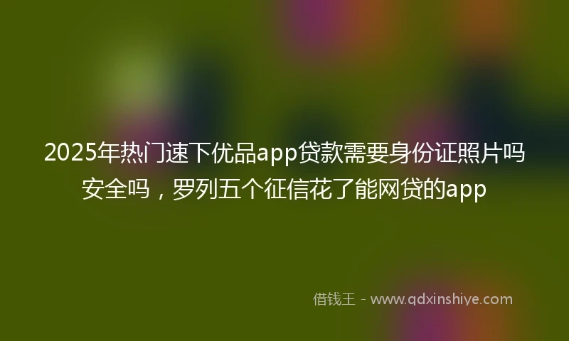 2025年热门速下优品app贷款需要身份证照片吗安全吗，罗列五个征信花了能网贷的app