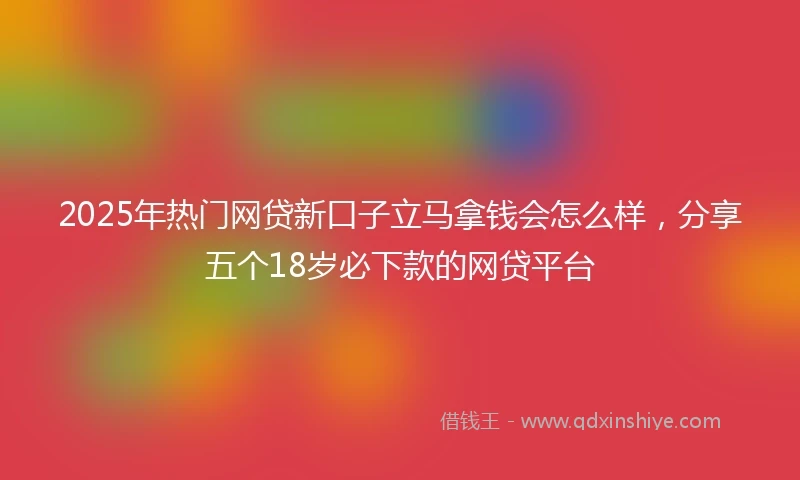 2025年热门网贷新口子立马拿钱会怎么样，分享五个18岁必下款的网贷平台