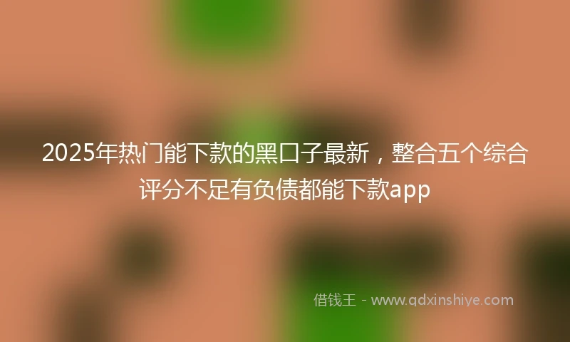 2025年热门能下款的黑口子最新，整合五个综合评分不足有负债都能下款app