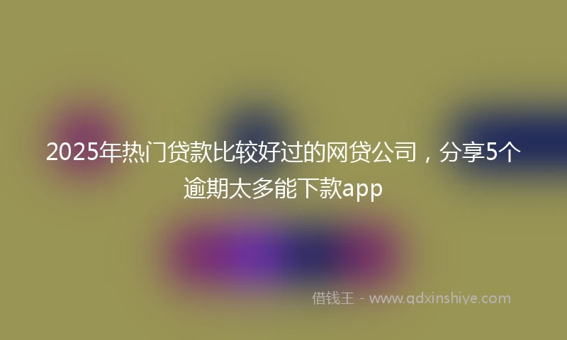 2025年热门贷款比较好过的网贷公司，分享5个逾期太多能下款app