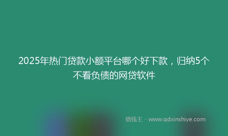 2025年热门贷款小额平台哪个好下款，归纳5个不看负债的网贷软件