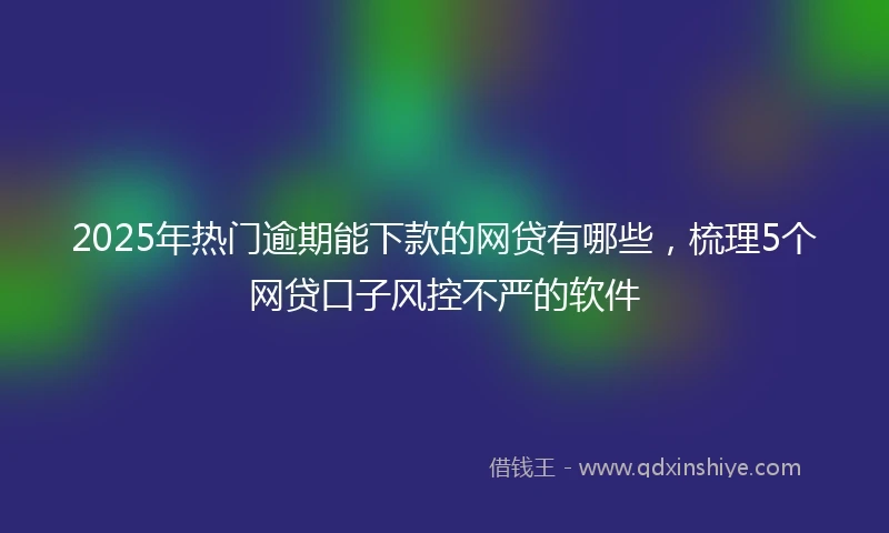 2025年热门逾期能下款的网贷有哪些，梳理5个网贷口子风控不严的软件