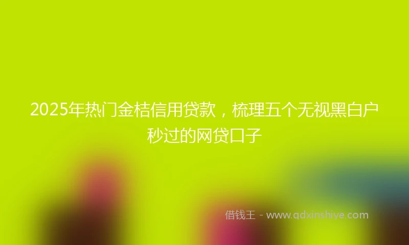 2025年热门金桔信用贷款，梳理五个无视黑白户秒过的网贷口子