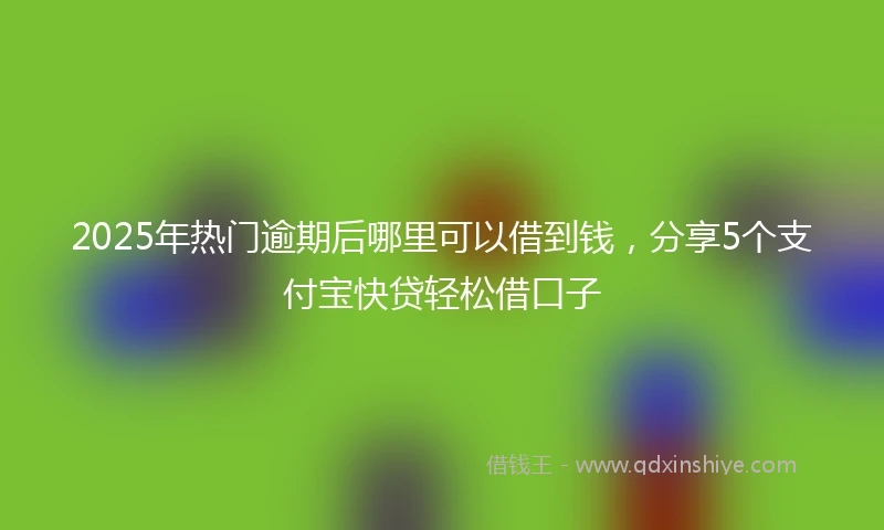2025年热门逾期后哪里可以借到钱，分享5个支付宝快贷轻松借口子