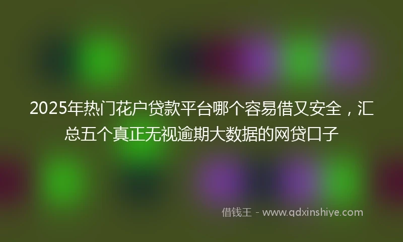 2025年热门花户贷款平台哪个容易借又安全，汇总五个真正无视逾期大数据的网贷口子