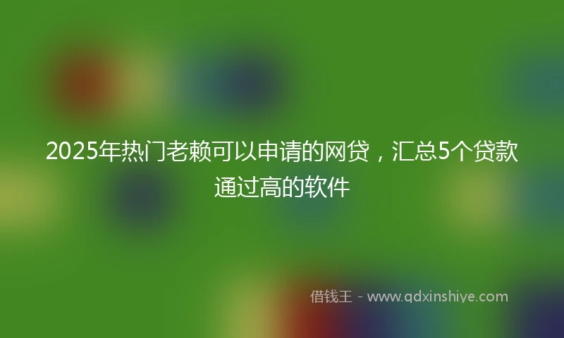 2025年热门老赖可以申请的网贷，汇总5个贷款通过高的软件
