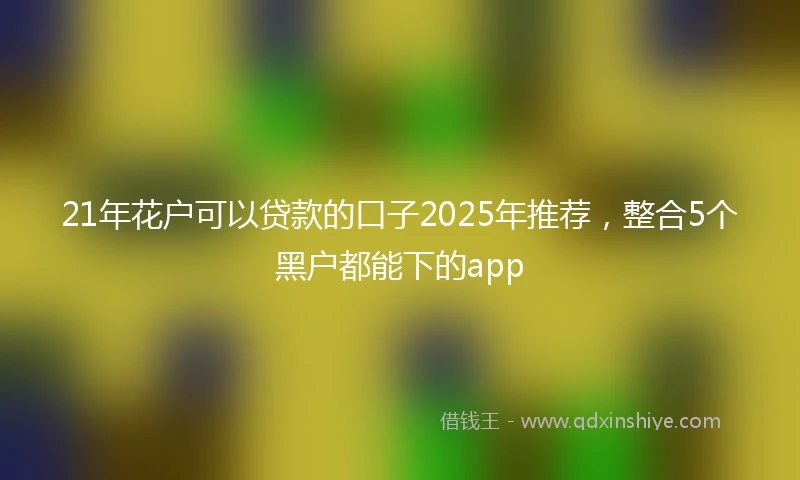 21年花户可以贷款的口子2025年推荐，整合5个黑户都能下的app